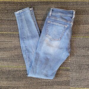Warehouse one Jeans Women's Size 27Reg Blue Dark Wash Mid Rise Skinny‎ Preppy
